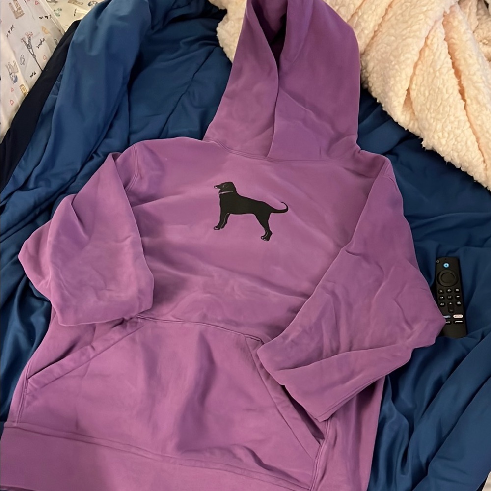Purple Hoodie with Dog Print